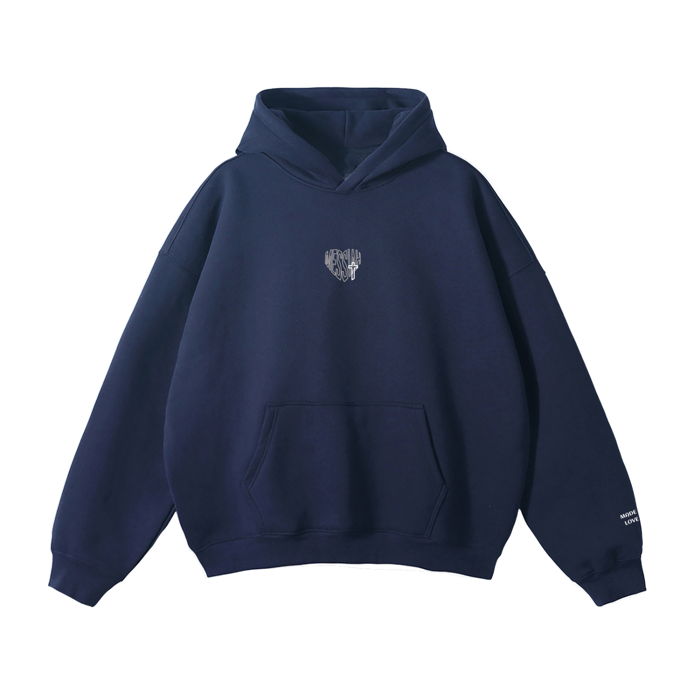 Navy Blue Edition: 1 JOHN 4:19 Oversized Hoodie
